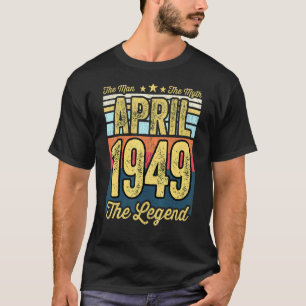 Mens 72nd Birthday The Man The Myth The Legend Apr T-Shirt
