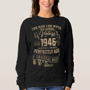 Mens 76 Years Old Vintage 1946 76th Bday Sweatshirt