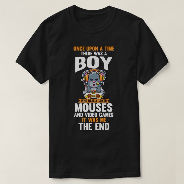 Mens A Boy Who Really Loved Video Games And mouses T-Shirt (Design Front)