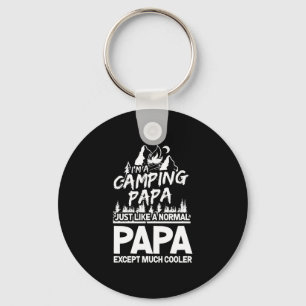 Mens a camping papa funny camping themed shirts key ring