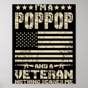 Mens A Poppop And A Veteran Nothing Es Proud Poster