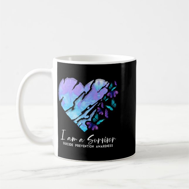 Mens A Survivor Prevention Awareness Performance Coffee Mug (Left)