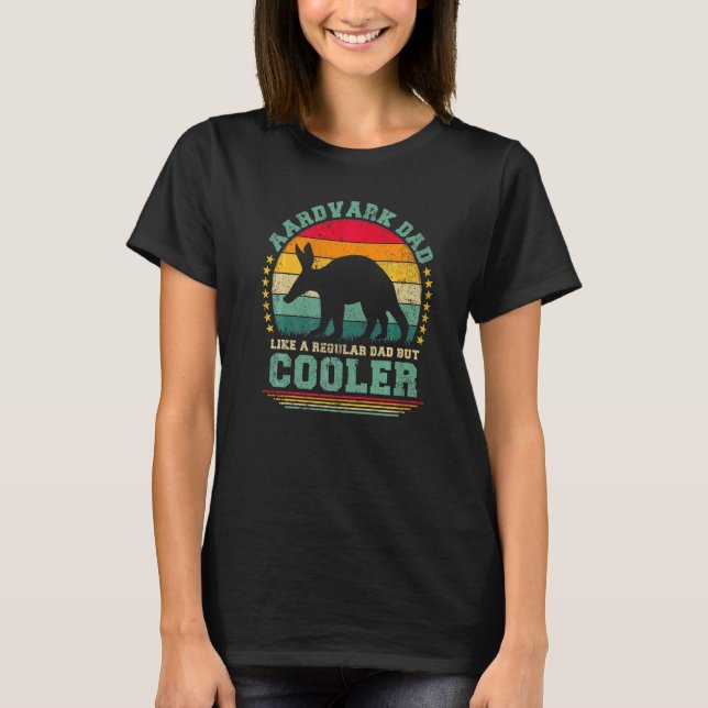 Mens Aardvark Dad Like A Regular Dad But Cooler Fa T-Shirt (Front)