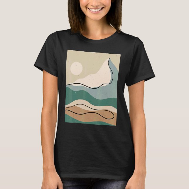 Mens Abstract Mountains Landscape Nature Sky Minim T-Shirt (Front)