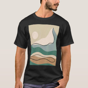 Mens Abstract Mountains Landscape Nature Sky Minim T-Shirt