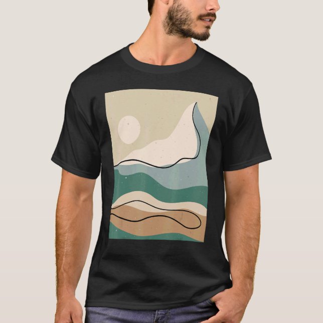 Mens Abstract Mountains Landscape Nature Sky Minim T-Shirt (Front)