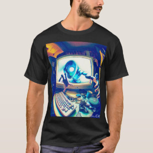 Mens Abstract Tee - Sentient AI 1