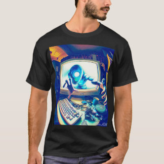 Mens Abstract Tee - Sentient AI 1