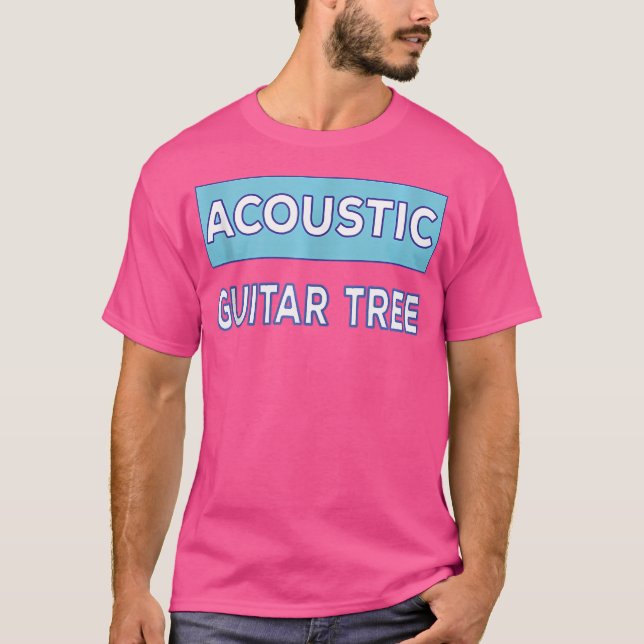 Mens Acoustic Guitar Tree T-Shirt (Front)