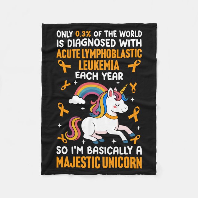 Mens Acute Lymphatic Leukaemia Warrior Performance Fleece Blanket (Front)
