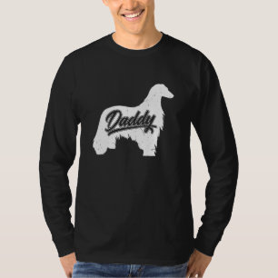 Mens Afghan Hound Daddy Dog Owner Papa Fathers Of T-Shirt