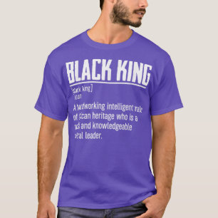 Mens African Pride Black History Month Black King  T-Shirt
