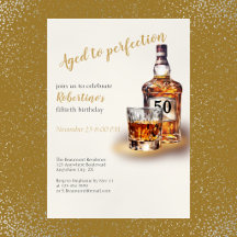 Men's Aged to Perfection Whiskey 50th Birthday