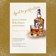 Men's Aged to Perfection Whiskey 60th Birthday