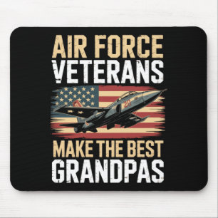 Mens Air Force Grandpa Aamerican Patriotic Fighter Mouse Mat
