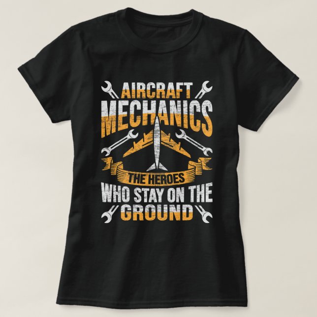 Mens Aircraft Mechanic Hero Design for a aircraft  T-Shirt (Design Front)