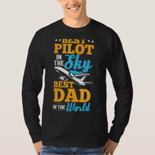 Mens Aircraft Pilot Father Flying Aeroplane Best D T-Shirt