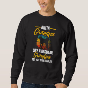 Mens Akita Grandpa Vintage Father's Day Sweatshirt