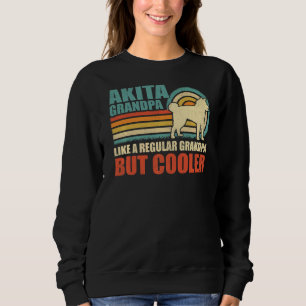 Mens Akita Grandpa Vintage Retro Akita Dog Father Sweatshirt