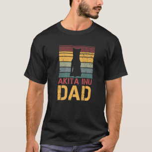 Mens Akita Inu Dad Vintage Dog Dogs Paw Paws Dog S T-Shirt