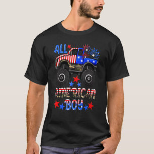 Mens All American Boy Monster Truck Racing Indepe T-Shirt