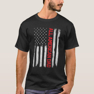 Mens All American Dad 4th of July American Flag Fa T-Shirt