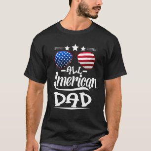 Mens All American Dad Us Flag Sunglasses For Match T-Shirt