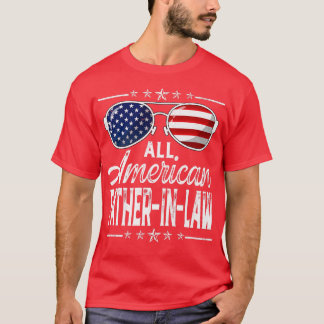 Mens All American FatherInLaw 4th Of July Patrioti T-Shirt