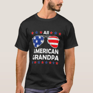 Mens All American Grandpa 4th Of July Usa Family M T-Shirt