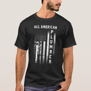 Mens All American Plumber Men Plumbing Wrench Us F T-Shirt