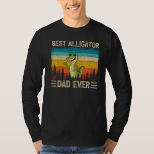 Mens Alligator Vintage Best Alligator Dad Ever Fa T-Shirt