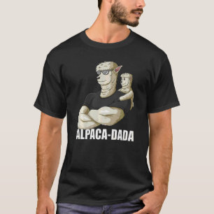 Mens Alpaca Dada With Llama Alpaca Son For Fathers T-Shirt