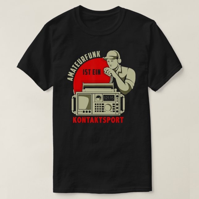 Mens Amateur Radio Contact Sport CB Radio Gift Ama T-Shirt (Design Front)