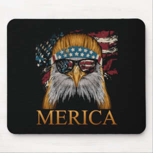 Mens America Eagle Mullet 4th Of July Aamerican Mouse Mat