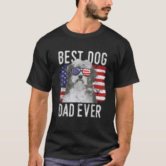 Mens American Flag Best Dog Dad Ever Havanese USA T-Shirt
