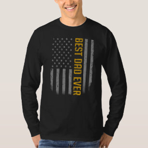 Mens American Flag Dad For Father's Day Best Dad T-Shirt