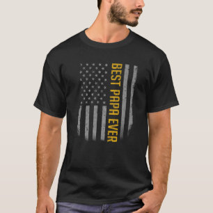 Mens American Flag Dad For Father's Day Best Pap T-Shirt