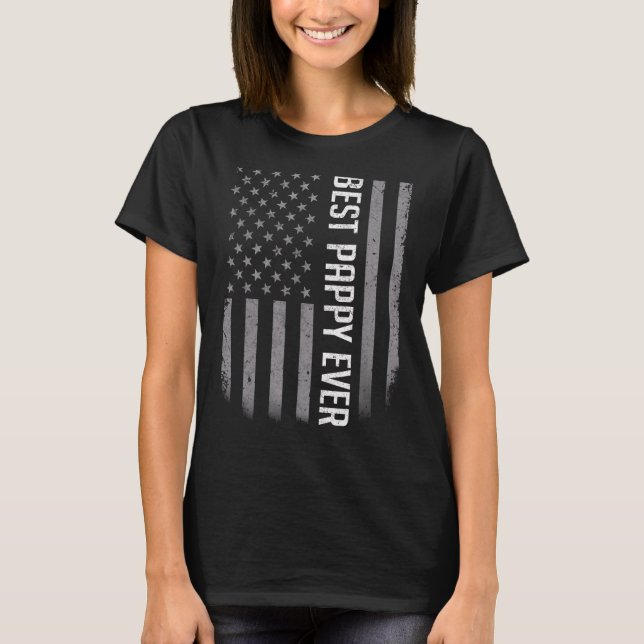 Mens American Flag Dad   For Fathers Day Best Papp T-Shirt (Front)