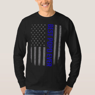 Mens American Flag Dad For Father's Day Best Pop T-Shirt