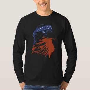 Mens American Flag With Eagle 4th Of July Graphic T-Shirt