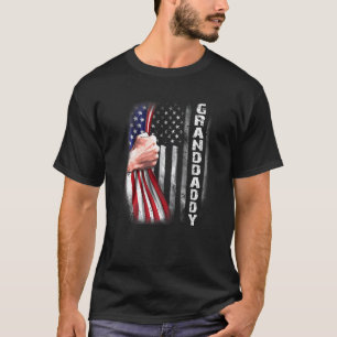 Mens American Granddaddy Flag Fist Bump Granddadd T-Shirt