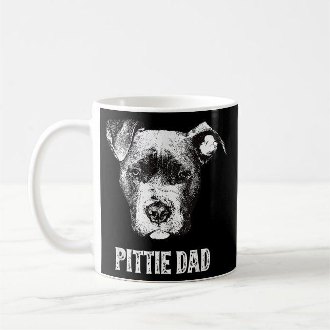 Mens American Pit Bull Dad  Coffee Mug (Left)