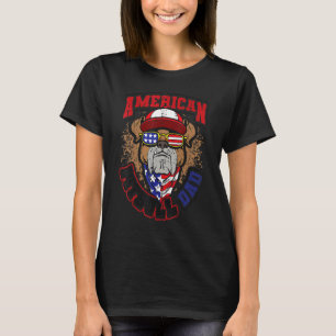 Mens American Pitbull Dad 4th Of July T-Shirt