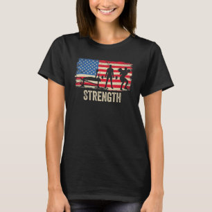 Mens American Strength Powerlifting Sport Powerlif T-Shirt