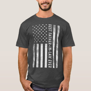 Mens American USA Flag Best Father In law Ever Fat T-Shirt