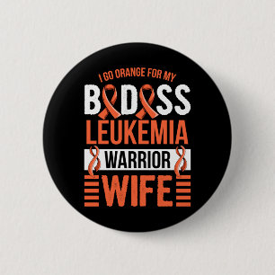Mens Aml Leukaemia Design For A Husband Of A 6 Cm Round Badge
