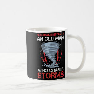 Mens An Old Man Who Chases Storms Storm Coffee Mug