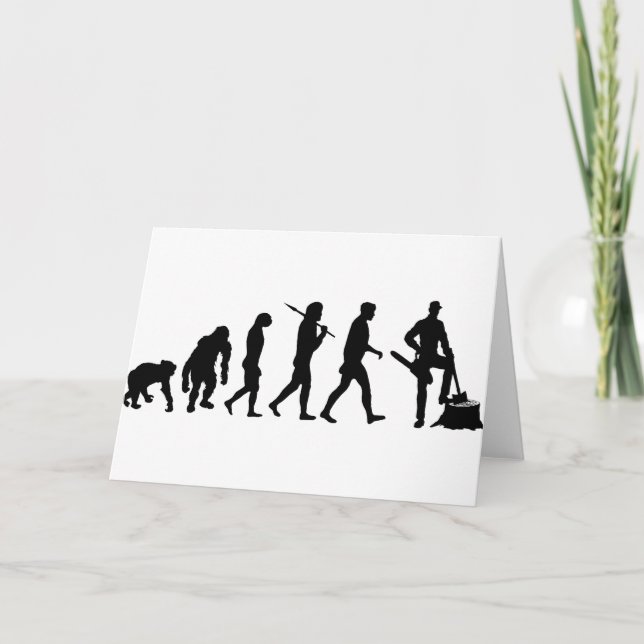 Mens and womens Lumberjack forestry work Card (Front)