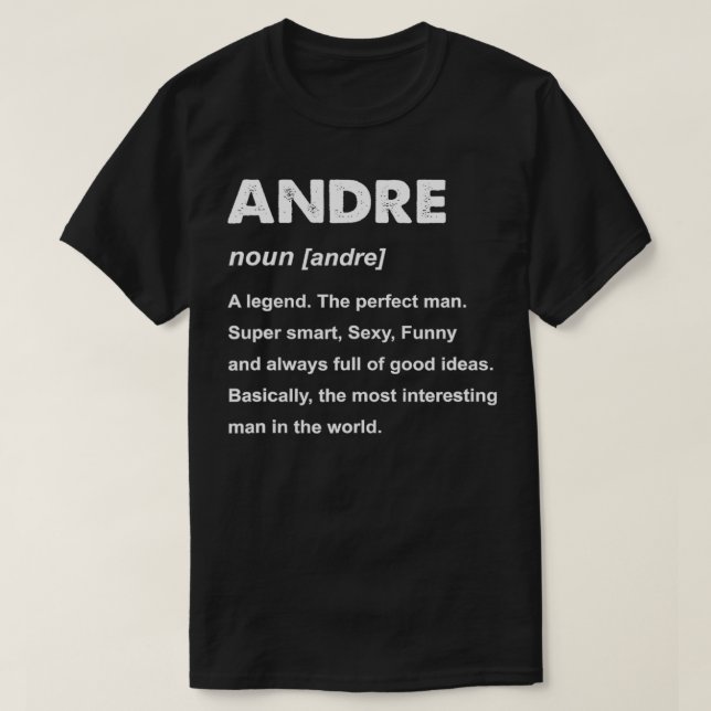 Mens Andre Name  T-Shirt (Design Front)