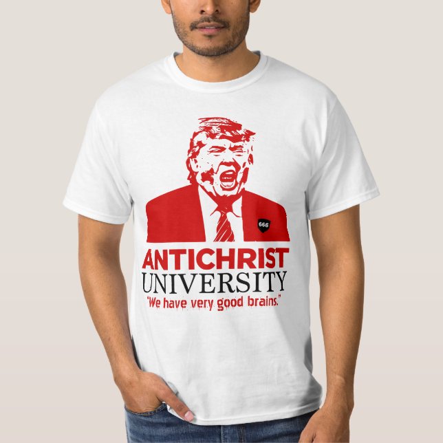 Men's ANTICHRIST UNIVERSITY Trump T-shirt (Front)